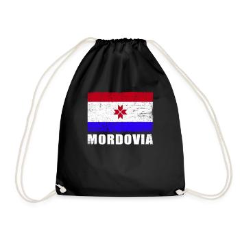 Mordovia Flag Grunge Mordovia Flag - Sac de sport léger - noir - Devant