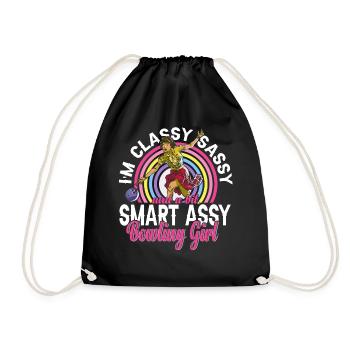 I'm Classy Sassy And A Bit Smart Assy Bowling Girl - Turnbeutel - Schwarz - Vorne