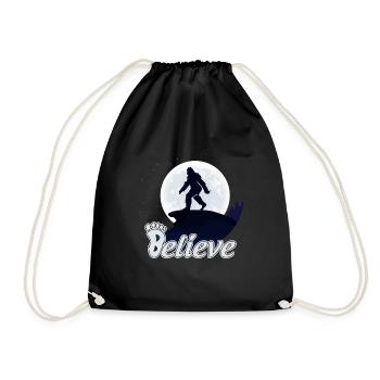 Big Foot Moon Believe - Turnbeutel - Schwarz - Vorne