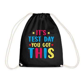 Test Day Kids - C’est le jour du test que vous avez - Sac de sport léger - noir - Devant