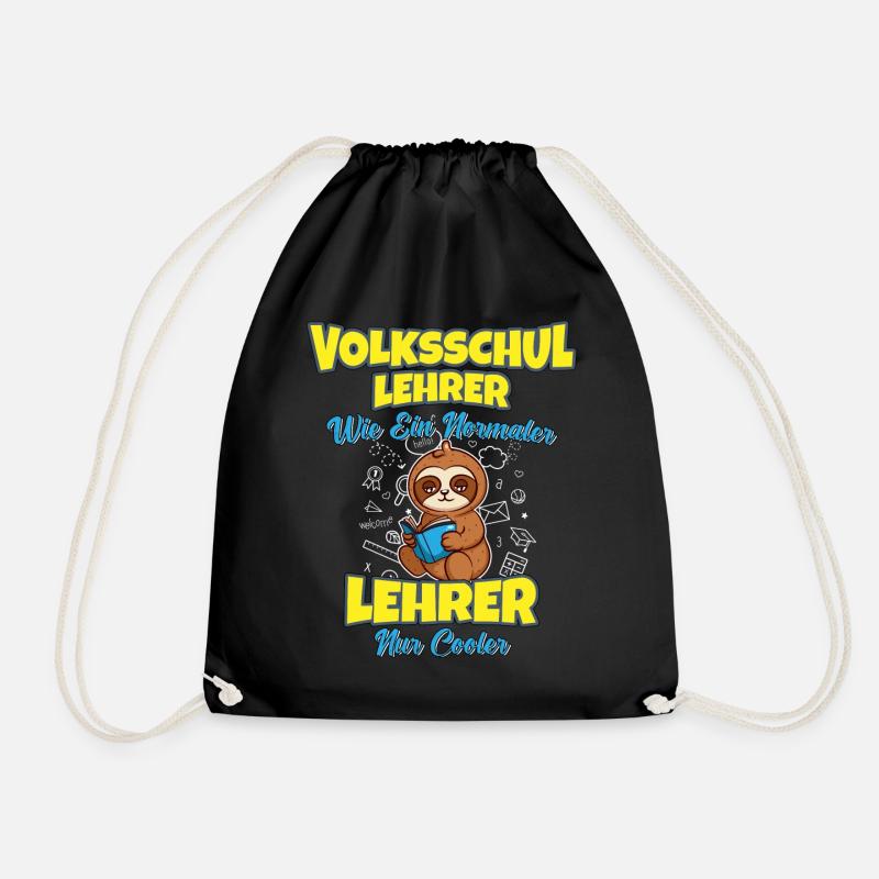 Volksschullehrer Volksschule Lehrkraft Lehrer - Turnbeutel - Schwarz