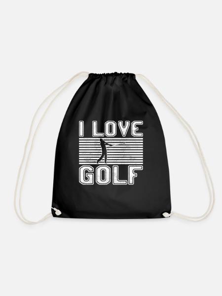 I love golf - Turnbeutel - Schwarz