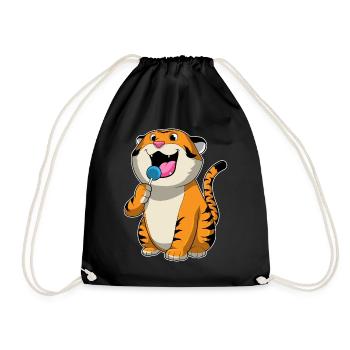Sucette tigre - Sac de sport léger - noir - Devant