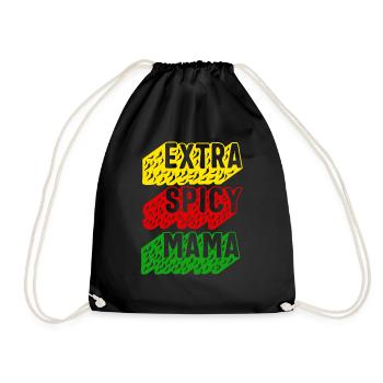 Cinco de Mayo Hemd, extra scharfe Mama, Funny May - Turnbeutel - Schwarz - Vorne