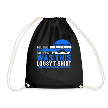 Chemise de fête des pères, lunettes Moustache moche drôle - Sac de sport léger - noir - Devant