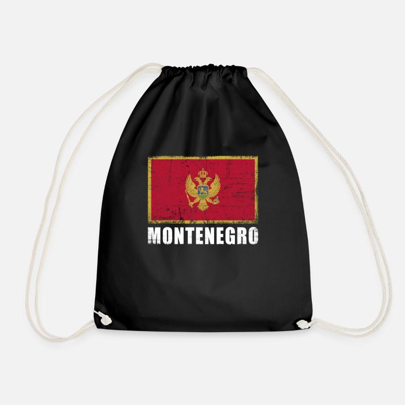 Monténégro Drapeau Grunge Monténégro Drapeau - Sac de sport léger - noir