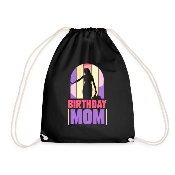 Geburtstag Mama Party Mutter Mami - Turnbeutel - Schwarz - Vorne