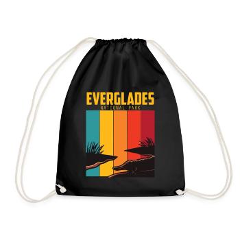 Nationalpark Souvenir Everglades Alligator Hike Su - Turnbeutel - Schwarz - Vorne