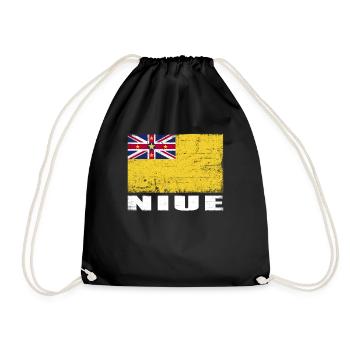 Niue Flag Grunge Niue Flag - Sac de sport léger - noir - Devant