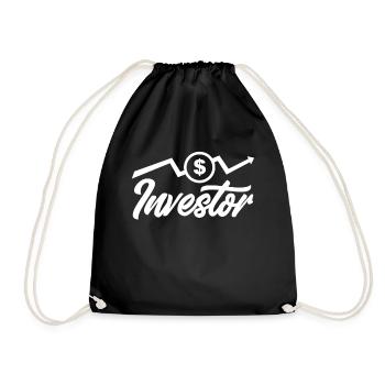 Investors Invest Investor Financier Invest - Drawstring Bag - black - Front