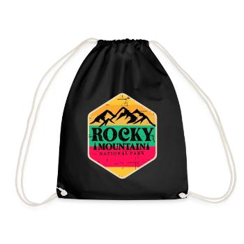 Rocky Mountains Nationalpark Colorado Wandern Camp - Turnbeutel - Schwarz - Vorne