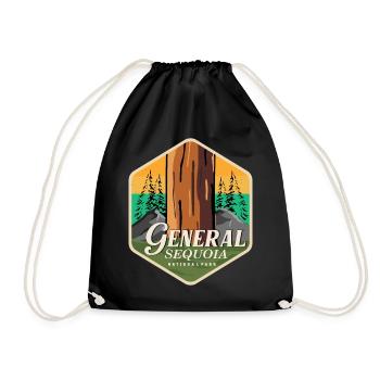 Sequoia National Park Wanderung Camping Redwood Ne - Turnbeutel - Schwarz - Vorne