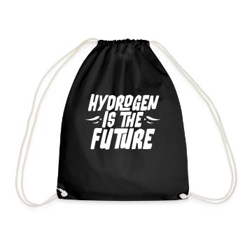 Hydrogen is the future Hydrogen Element - Drawstring Bag - black - Front