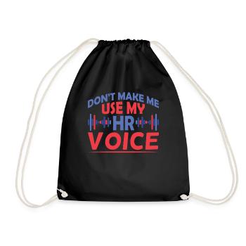Ne me forcez pas à utiliser ma voix hr - Sac de sport léger - noir - Devant