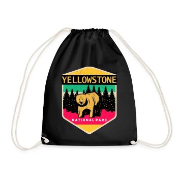 Yellowstone Souvenir Parc national Grizzly Bear Wyomi - Sac de sport léger - noir - Devant