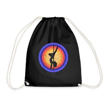 Pole Dancing Girls Silhouette Pole Dancer Pole - Drawstring Bag - black - Front
