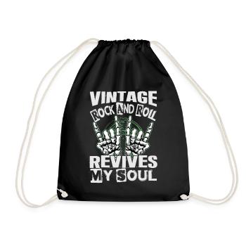 Vintage Rock And Roll Revives My Soul - Concerts - Drawstring Bag - black - Front