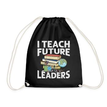 J’enseigne aux futurs leaders - Enseignant - École - Enfants - Sac de sport léger - noir - Devant
