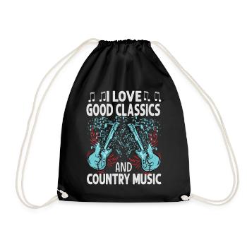I Love Good Classics And Country Music - Concerts - Drawstring Bag - black - Front