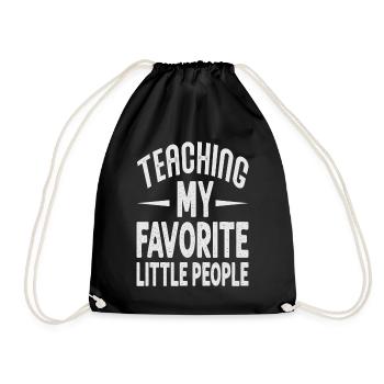 Teaching My Favorite Little People - Funny Teacher - Turnbeutel - Schwarz - Vorne