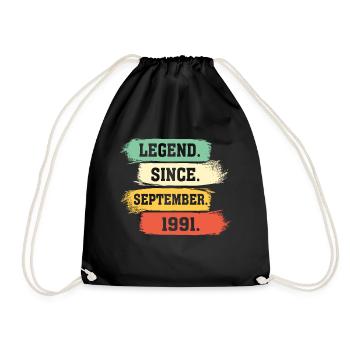 Légende depuis septembre 1991 - Sac de sport léger - noir - Devant