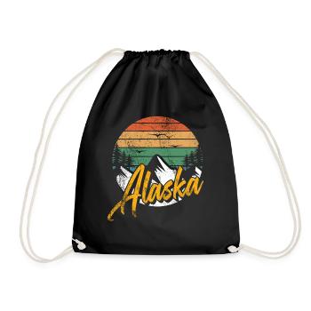 Alaska - Drawstring Bag - black - Front