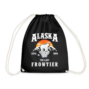 Alaska Nature Adventure - Drawstring Bag - black - Front