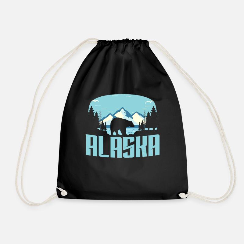 Alaska Wald Gebirge - Turnbeutel - Schwarz