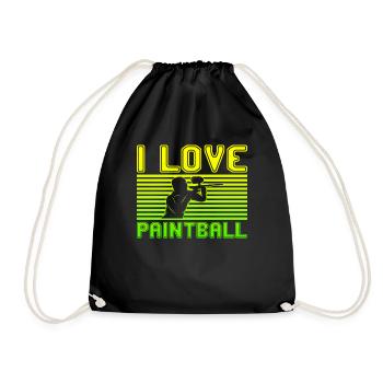 I love paintball - Turnbeutel - Schwarz - Vorne