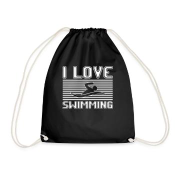 J’adore la natation - Sac de sport léger - noir - Devant