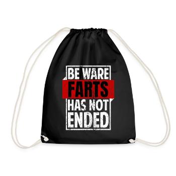 Funny Fart Saying Irony Sarcasm - Drawstring Bag - black - Front