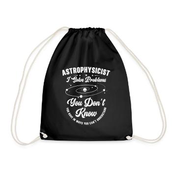 Astrophysicien Je résous des problèmes Drôle - Sac de sport léger - noir - Devant