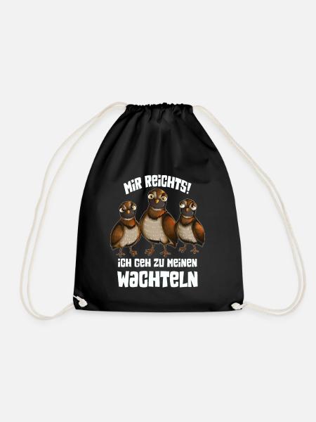Wachtelhenne Wachtel Mama Vogelbesitzer Stall - Turnbeutel - Schwarz