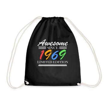 1969 - Jahrgang 1969 - Fantastisch seit 1969 - Turnbeutel - Schwarz - Vorne