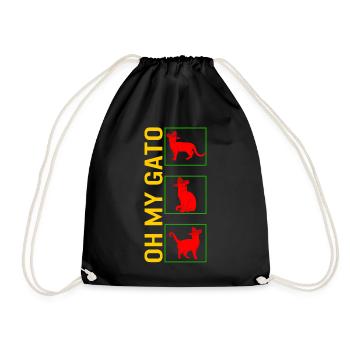 Cinco De Mayo Hemd, Oh My Gato Dancing Cat - Turnbeutel - Schwarz - Vorne