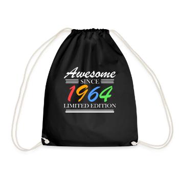 1964 - Born 1964 - Fantastic since 1964 - Drawstring Bag - black - Front