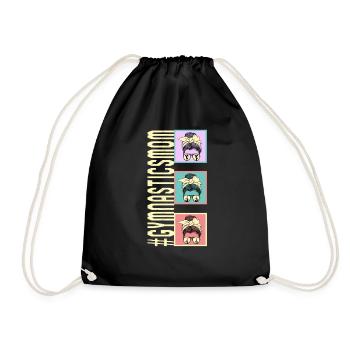 Gymnastik Mama Shirt, Haar Brötchen Muttertag - Turnbeutel - Schwarz - Vorne