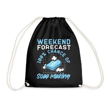 Soap Making Crafting Weekend - Drawstring Bag - black - Front