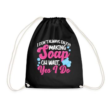 Fabrication de savon Artisanat Je ne le fais pas - Sac de sport léger - noir - Devant