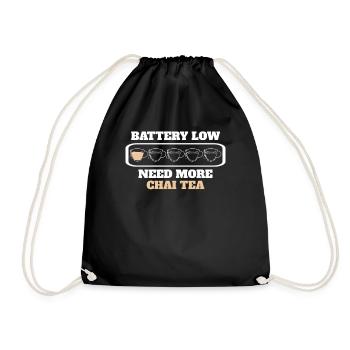 Funny Chai Tea - Drawstring Bag - black - Front