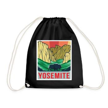 Yosemite Souvenir National Park Grizzly Bear Randonnée - Sac de sport léger - noir - Devant