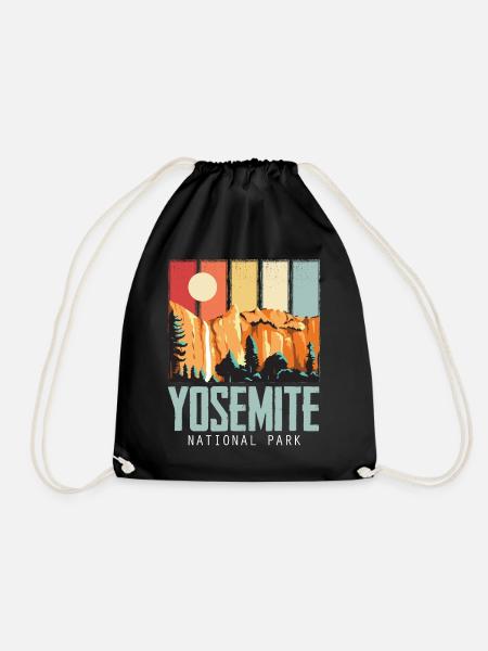 Souvenir Grizzlybär Wandern Yosemite Kalifornien N - Turnbeutel - Schwarz