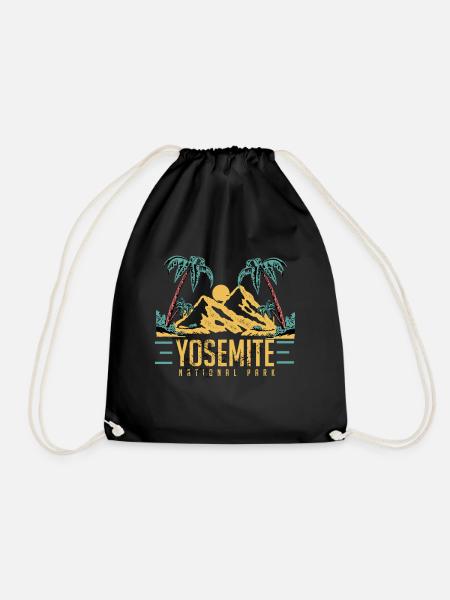 Nationalpark Souvenir Kalifornien Yosemite Wandern - Turnbeutel - Schwarz