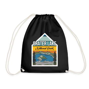 Oregon Crater Lake National Park Hiking Nature - Drawstring Bag - black - Front