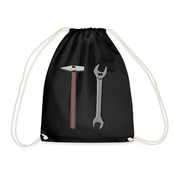 Marteau Artisan Métiers d’outillage Artisanat - Sac de sport léger - noir - Devant