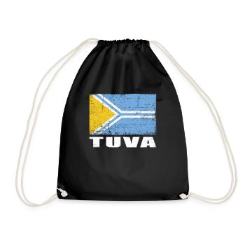 Drapeau Tuva Grunge Drapeau Tuva - Sac de sport léger - noir - Devant