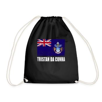 Tristan Da Cunha Drapeau Grunge - Sac de sport léger - noir - Devant