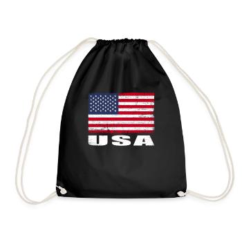 Drapeau des États-Unis Grunge Drapeau des États-Unis - Sac de sport léger - noir - Devant