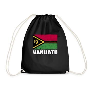 Vanuatu Flagge Grunge Vanuatu Fahne - Turnbeutel - Schwarz - Vorne