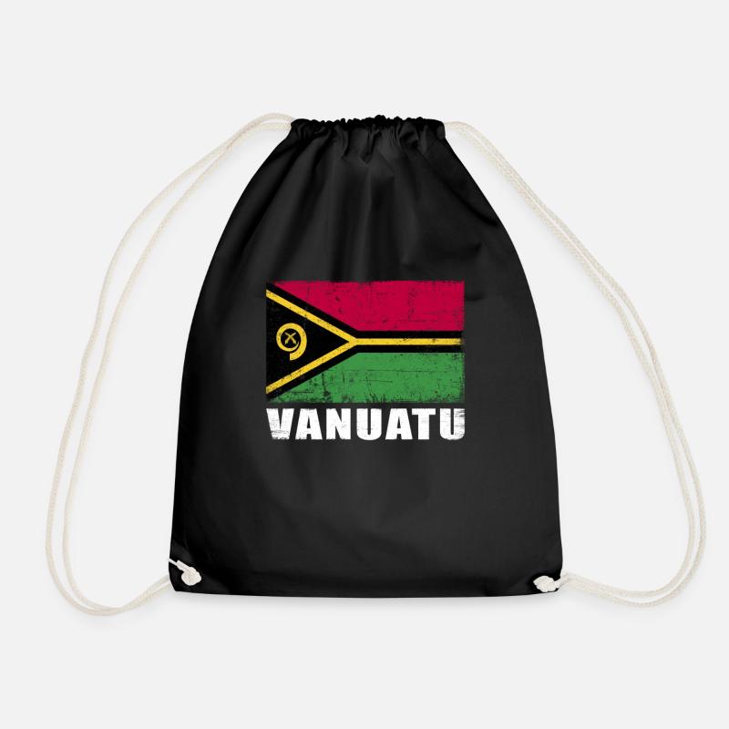 Vanuatu Drapeau Grunge Vanuatu Drapeau - Sac de sport léger - noir